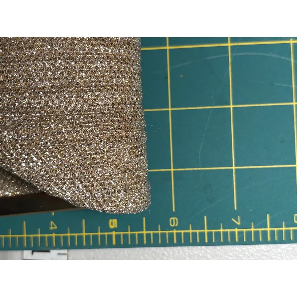 Envelope Clutch Womens Small Champagne‎ Gold Glitter Pleated Evening Bag READ